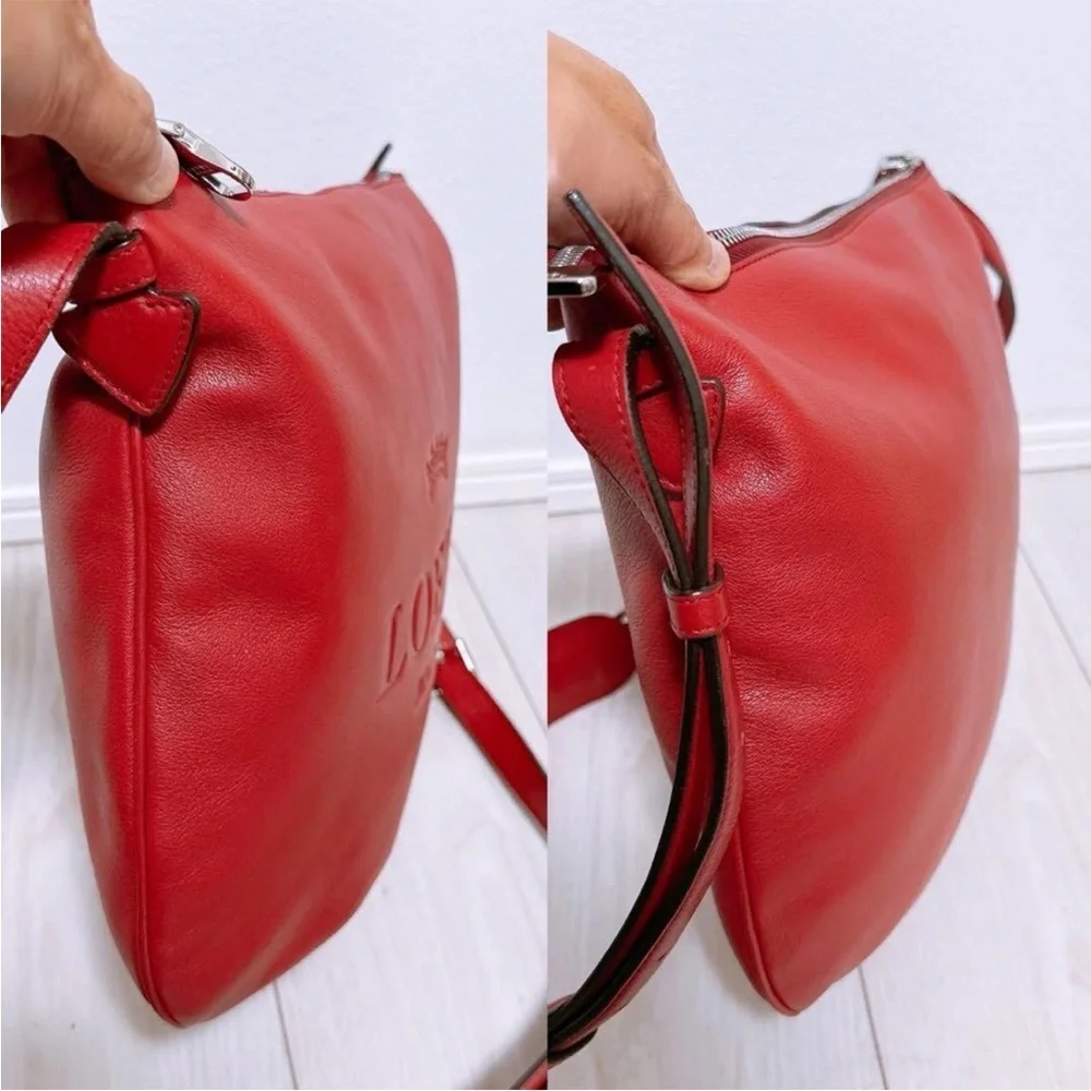 Loewe Red Leather Shoulder Bag - Picture 2 of 13